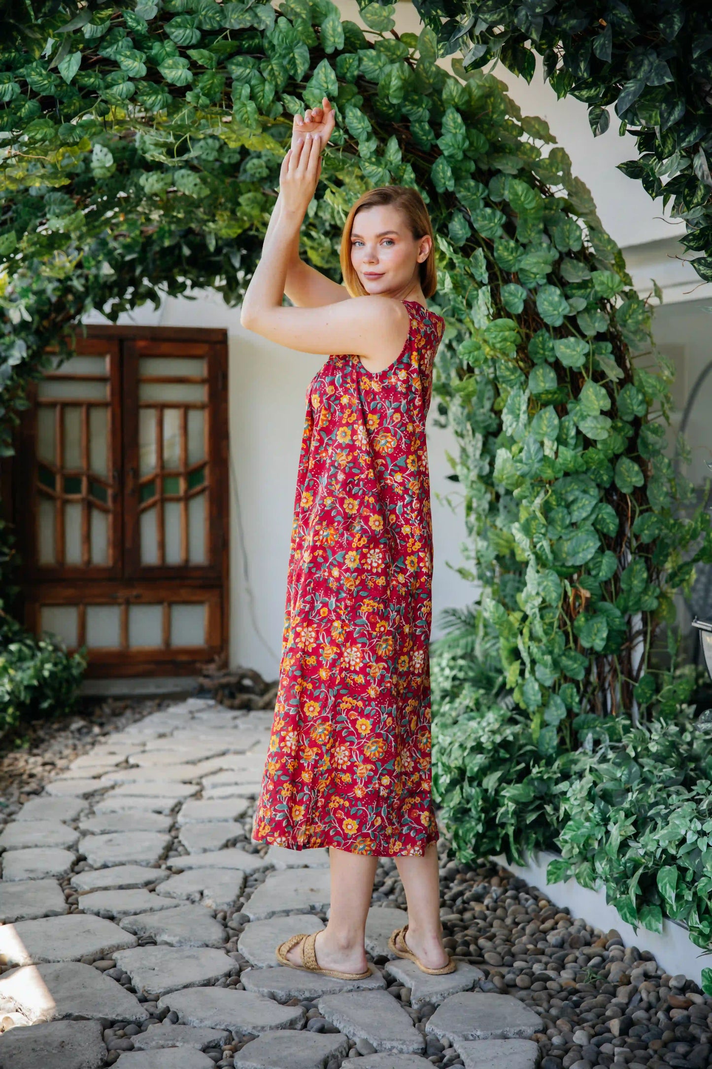 TWO BUTTON ELBİSE KIRMIZI JAY25-10