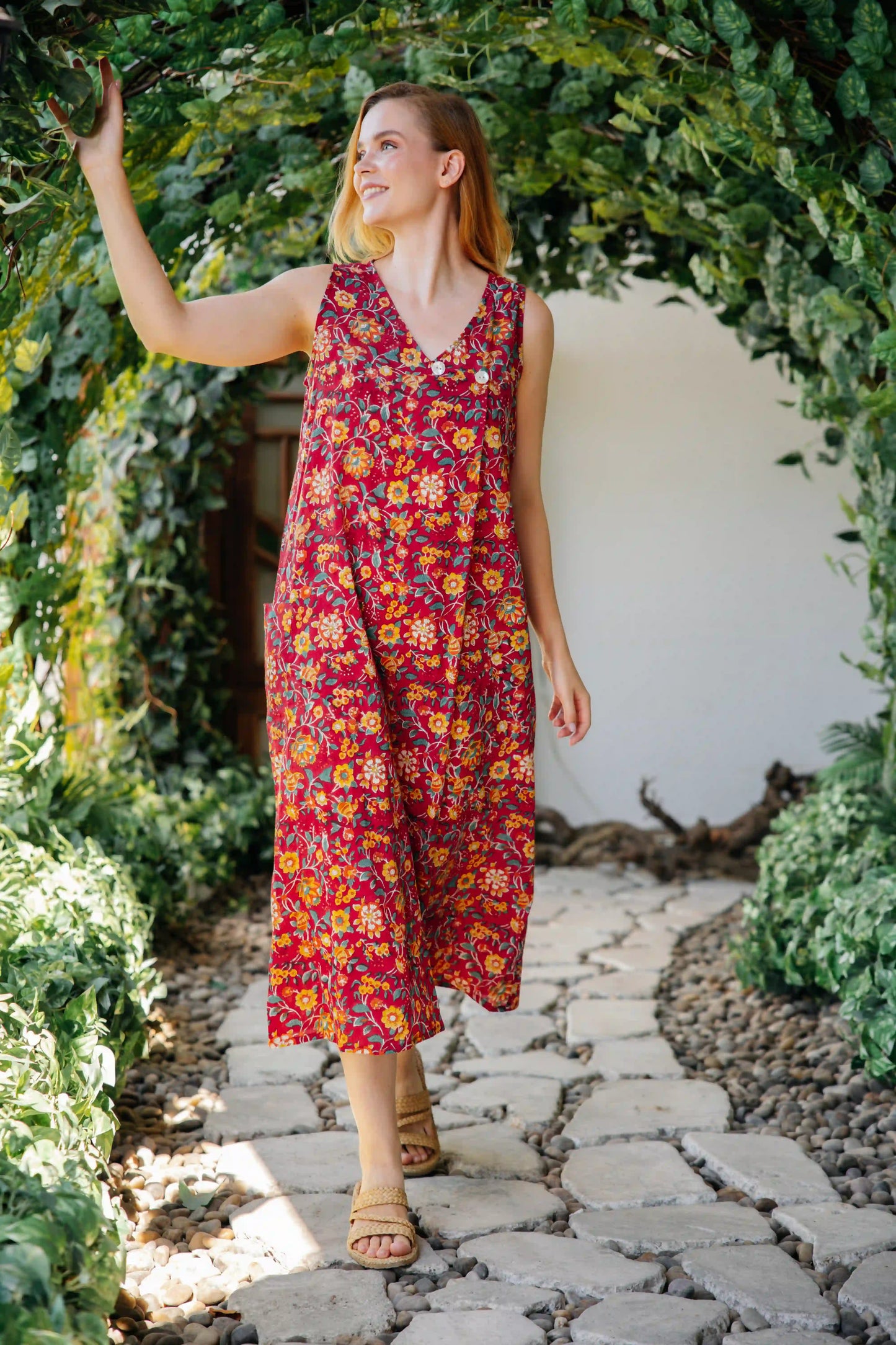 TWO BUTTON ELBİSE KIRMIZI JAY25-10