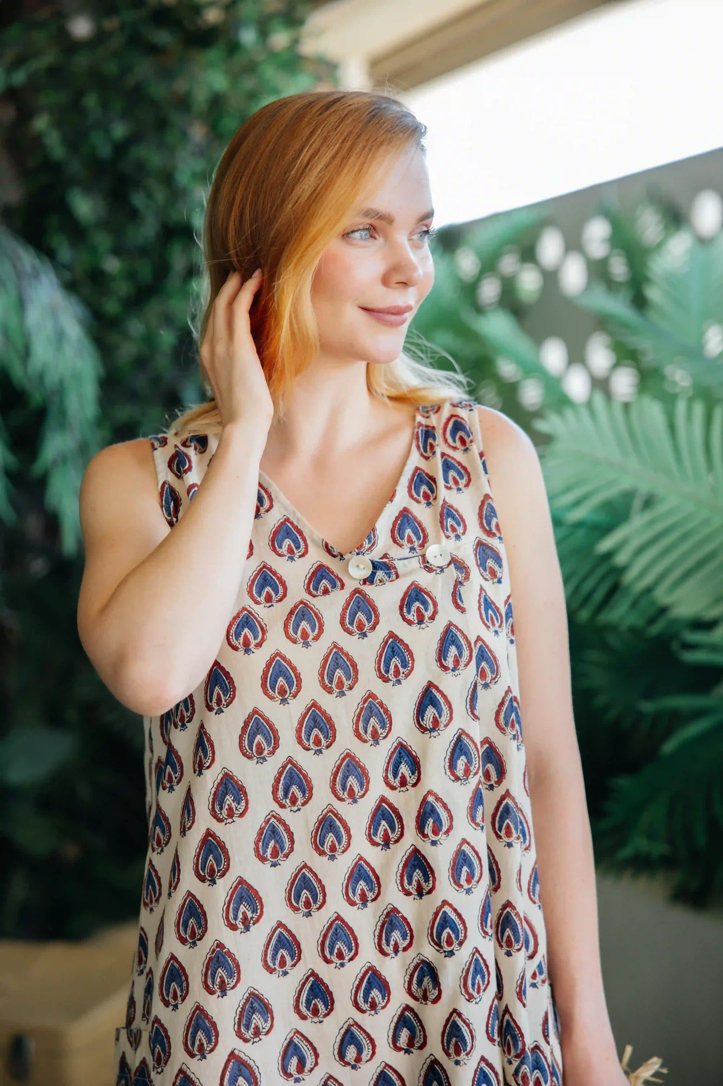 İKİ DÜĞMELİ ELBİSE KREM JAY25-10