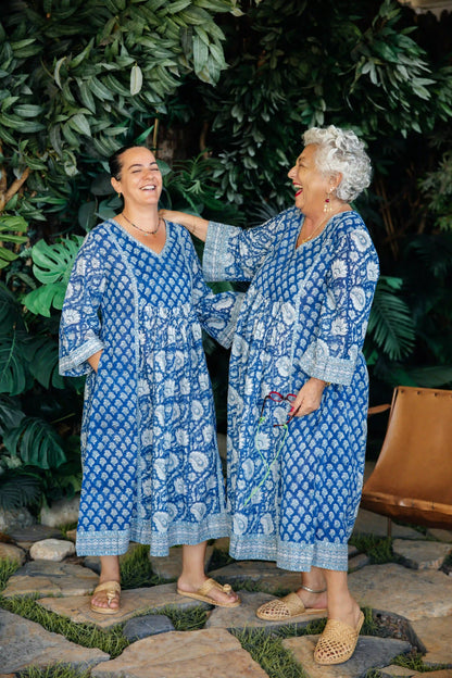 JAİPURİ ELBİSE MAVİ JAY25-22