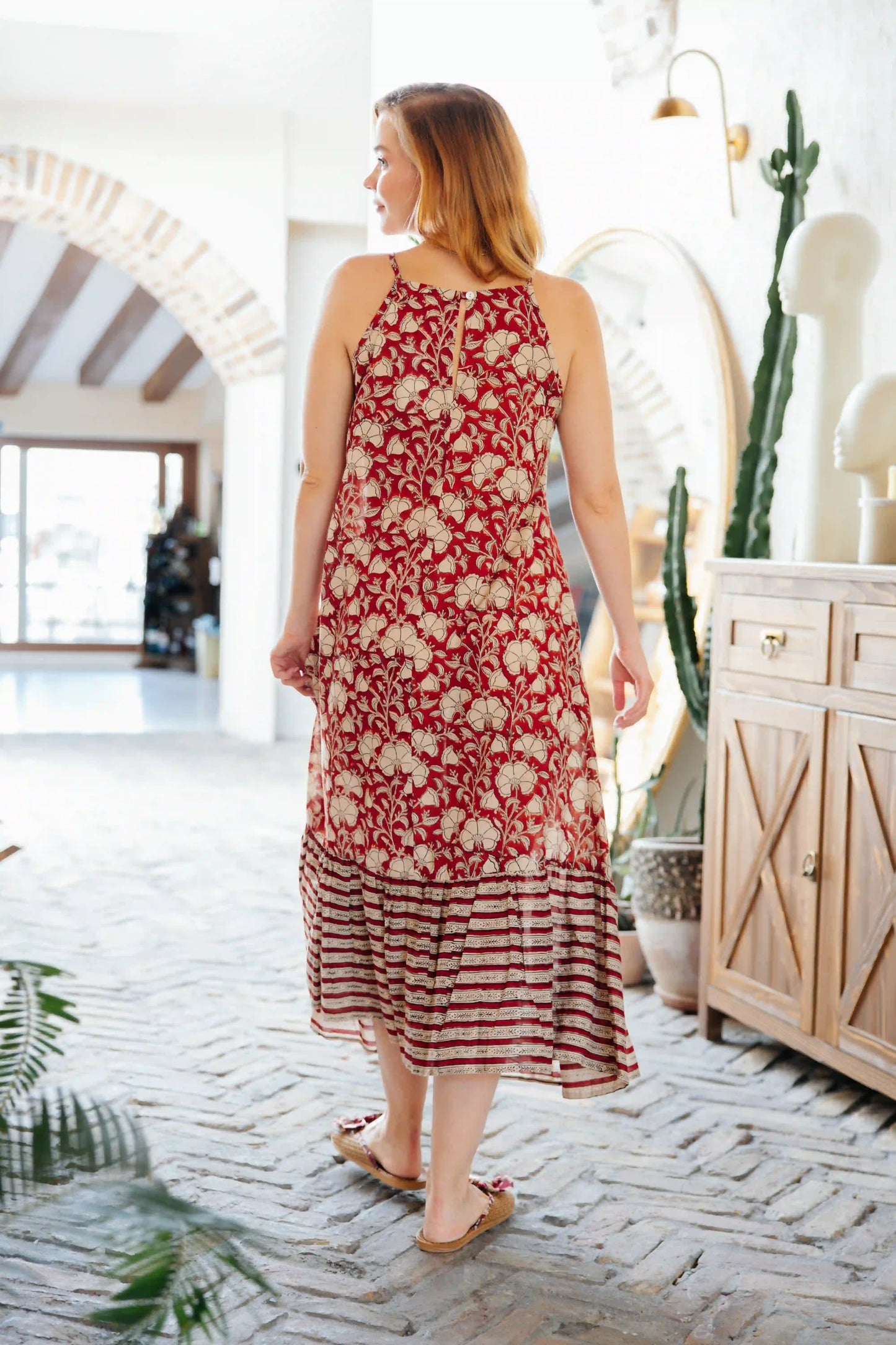 NESS DRESS KIRMIZI KREM JAY25-04