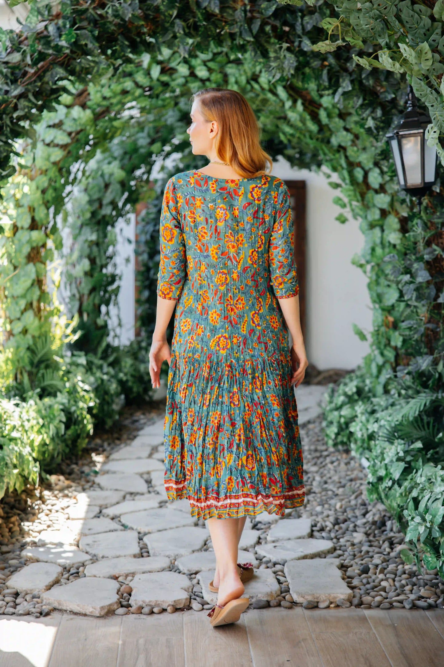 VIOLA ELBİSE MAVİ YEŞİL JAY25-19