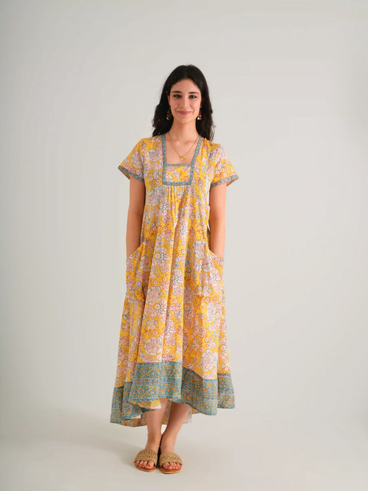 JULY ELBİSE SARI D22-54A