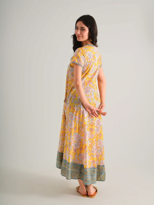JULY ELBİSE SARI D22-54A