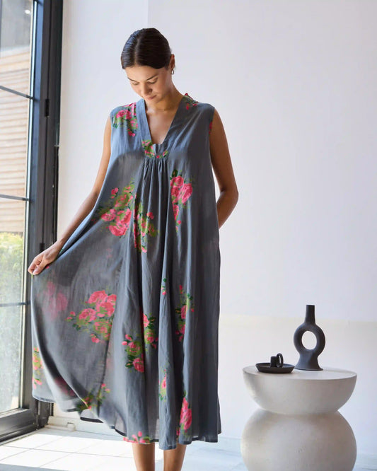 PALM ELBİSE GRİ ARV24-03