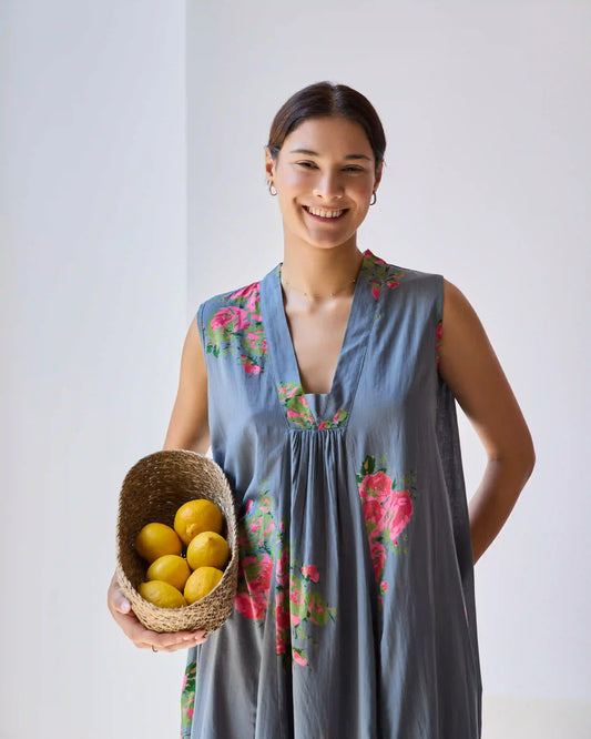 PALM ELBİSE GRİ ARV24-03