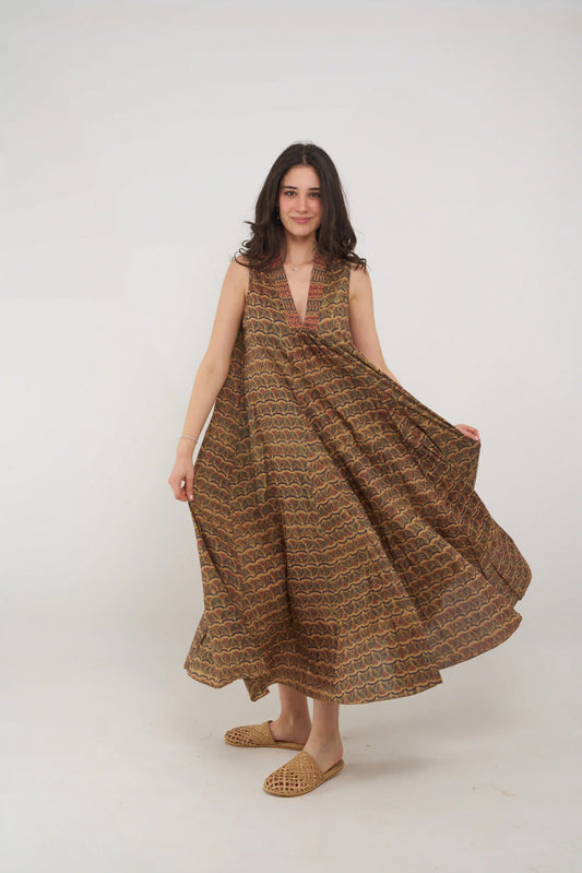 PALM ELBİSE KOLSUZ D25-87B